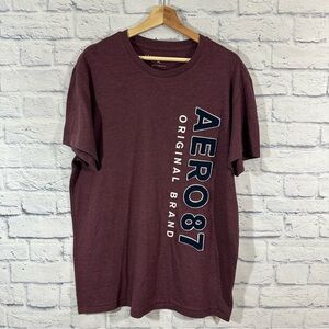 Aeropostale Men’s Short Sleeve Vertical Aero 87 Graphic T-Shirt Sz X-Large